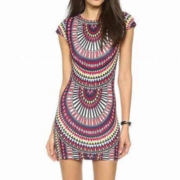 MARA HOFFMAN El MUNDO CAP SLEEVE MINI DRESS - Picture 1 of 5